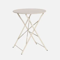 Tavolo da giardino bistrot pieghevole in acciaio, 2 posti, Ø60cm