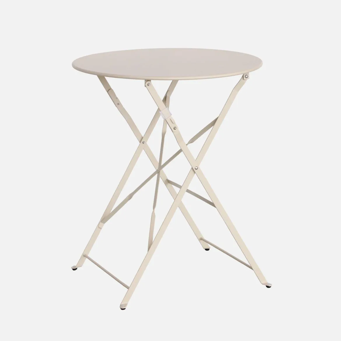 Tavolo da giardino bistrot pieghevole in acciaio, 2 posti, Ø60cm