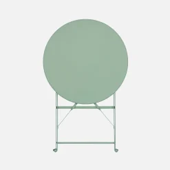Tavolo da giardino bistrot pieghevole in acciaio, 2 posti, Ø60cm