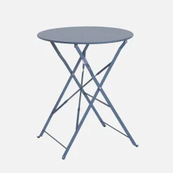 Tavolo da giardino bistrot pieghevole in acciaio, 2 posti, Ø60cm