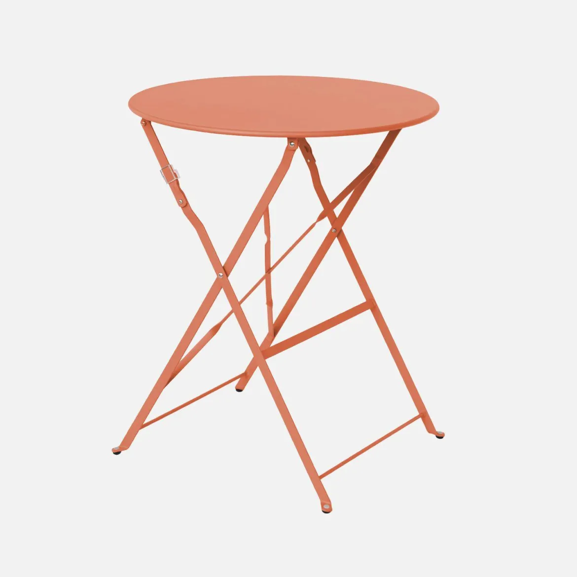 Tavolo da giardino bistrot pieghevole in acciaio, 2 posti, Ø60cm