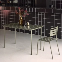 Tavolo da giardino in acciaio, 4 posti, 120cm