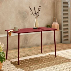 Tavolo da giardino in acciaio, 4 posti, 120cm