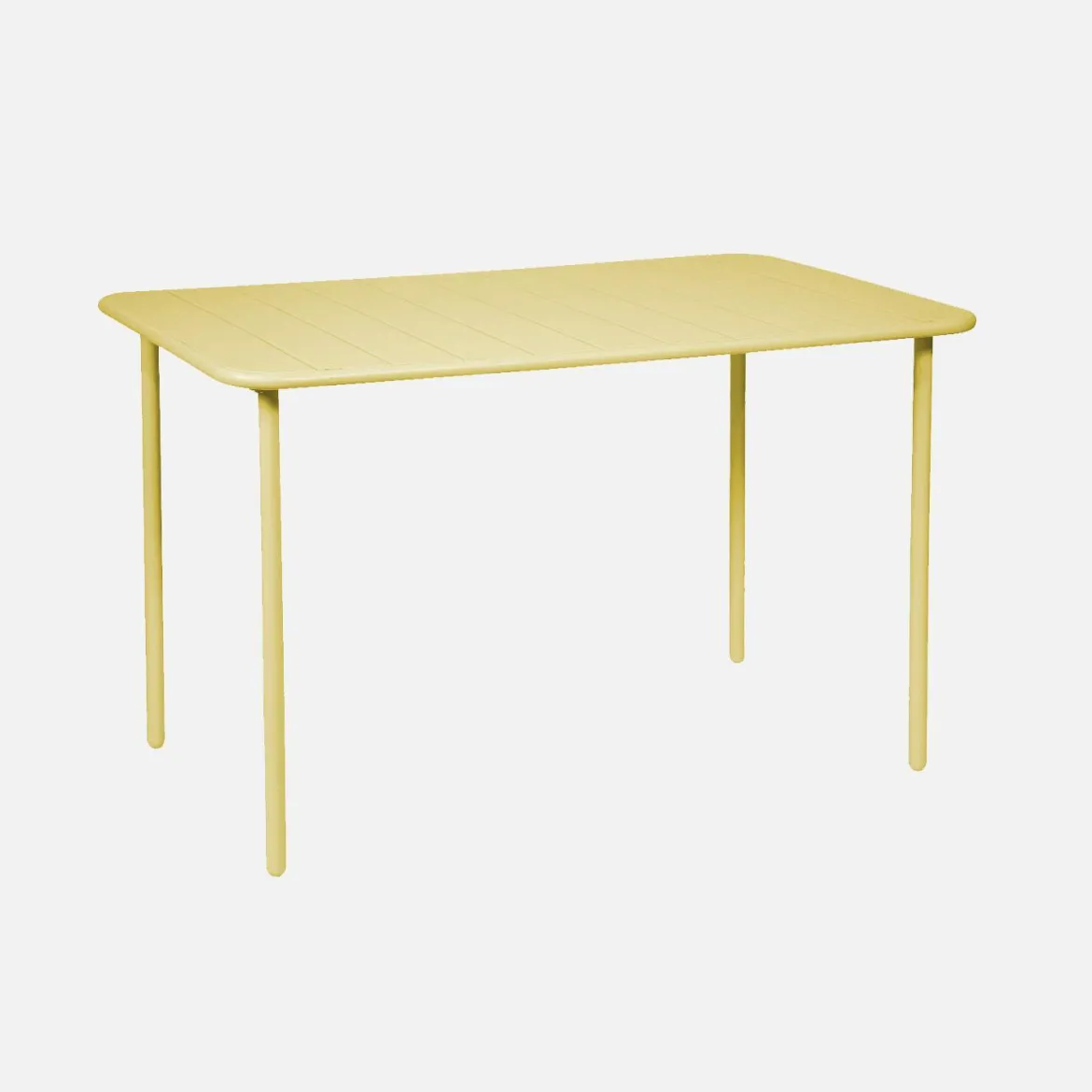 Tavolo da giardino in acciaio, 4 posti, 120cm