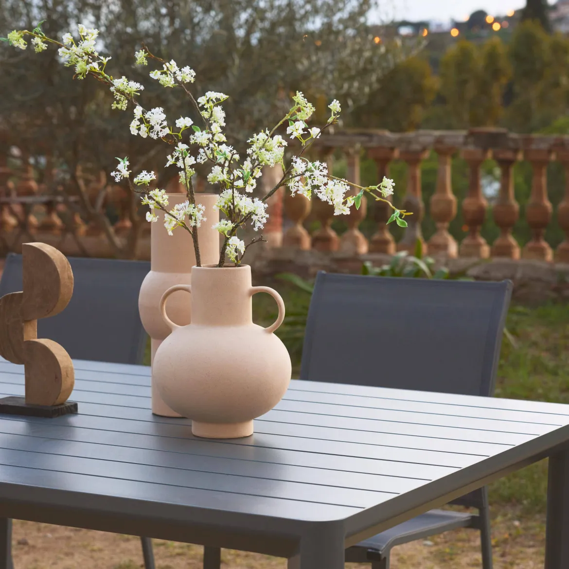 Tavolo da giardino in alluminio, 8 posti