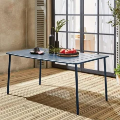 Tavolo da giardino in metallo 6-8 posti, 160cm