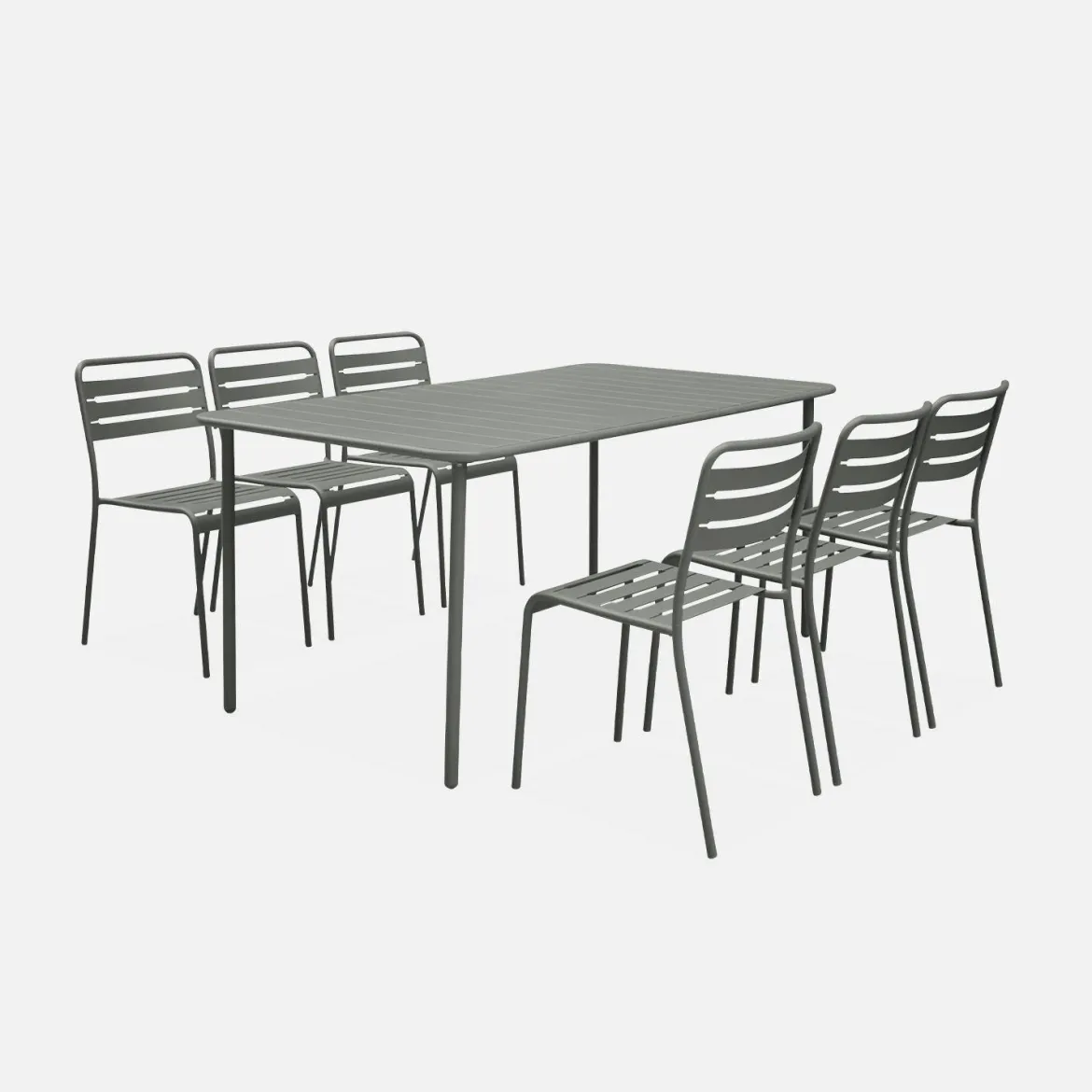 Tavolo da giardino in metallo 6-8 posti, 160cm