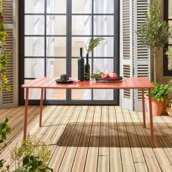 Tavolo da giardino in metallo 6-8 posti, 160cm