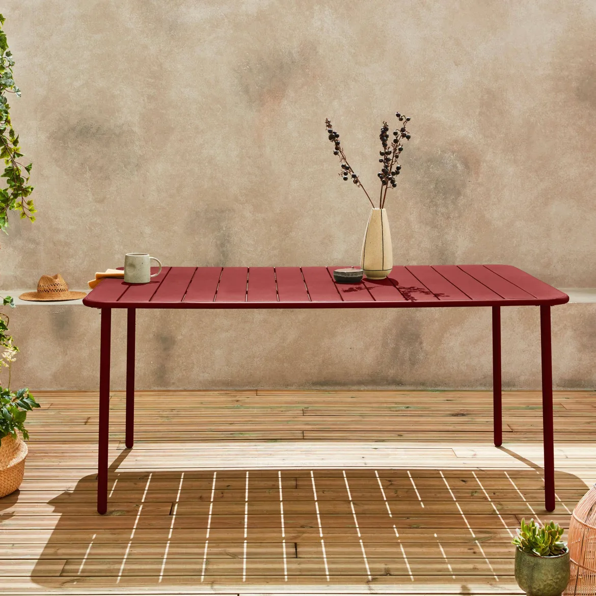 Tavolo da giardino in metallo 6-8 posti, 160cm