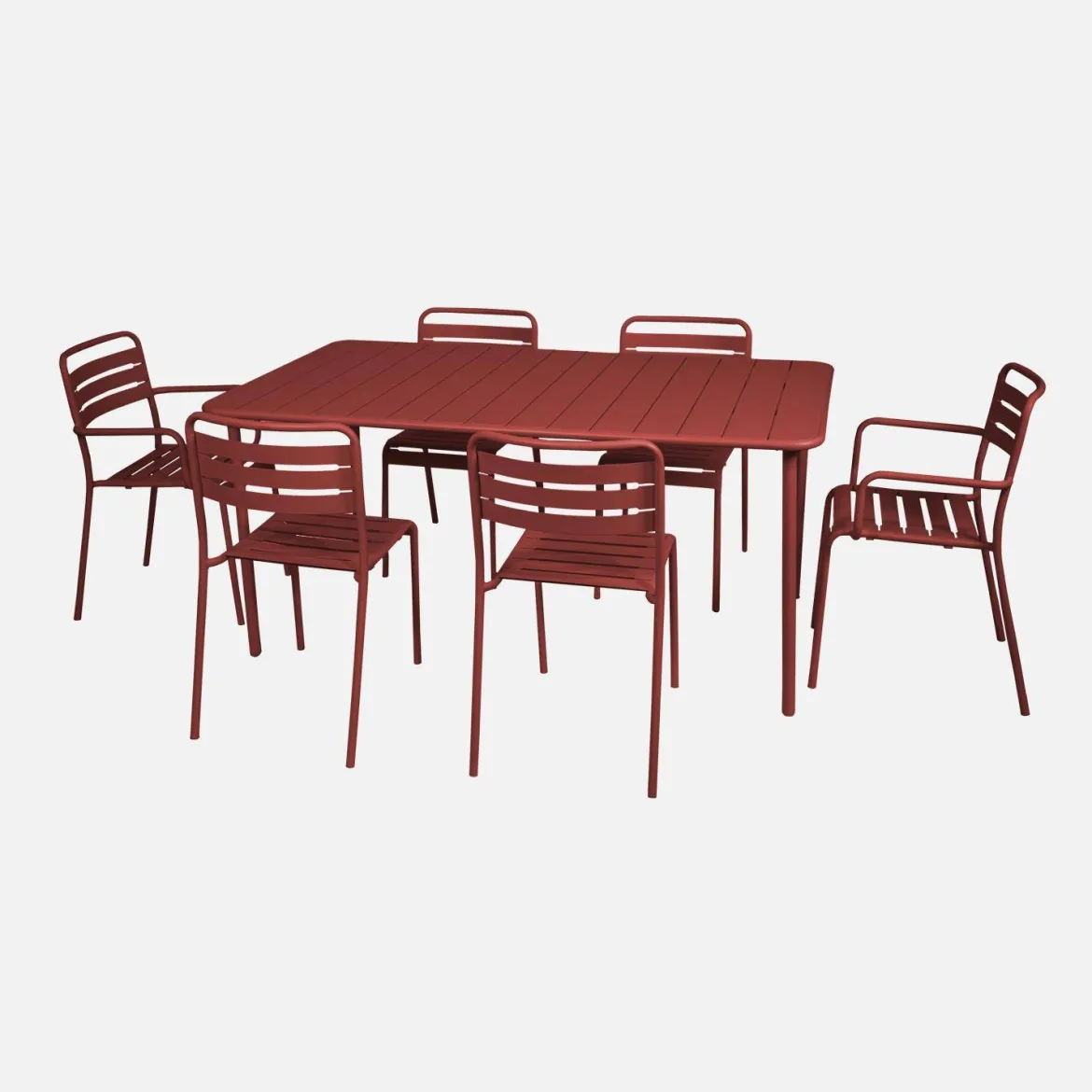 Tavolo da giardino in metallo 6-8 posti, 160cm