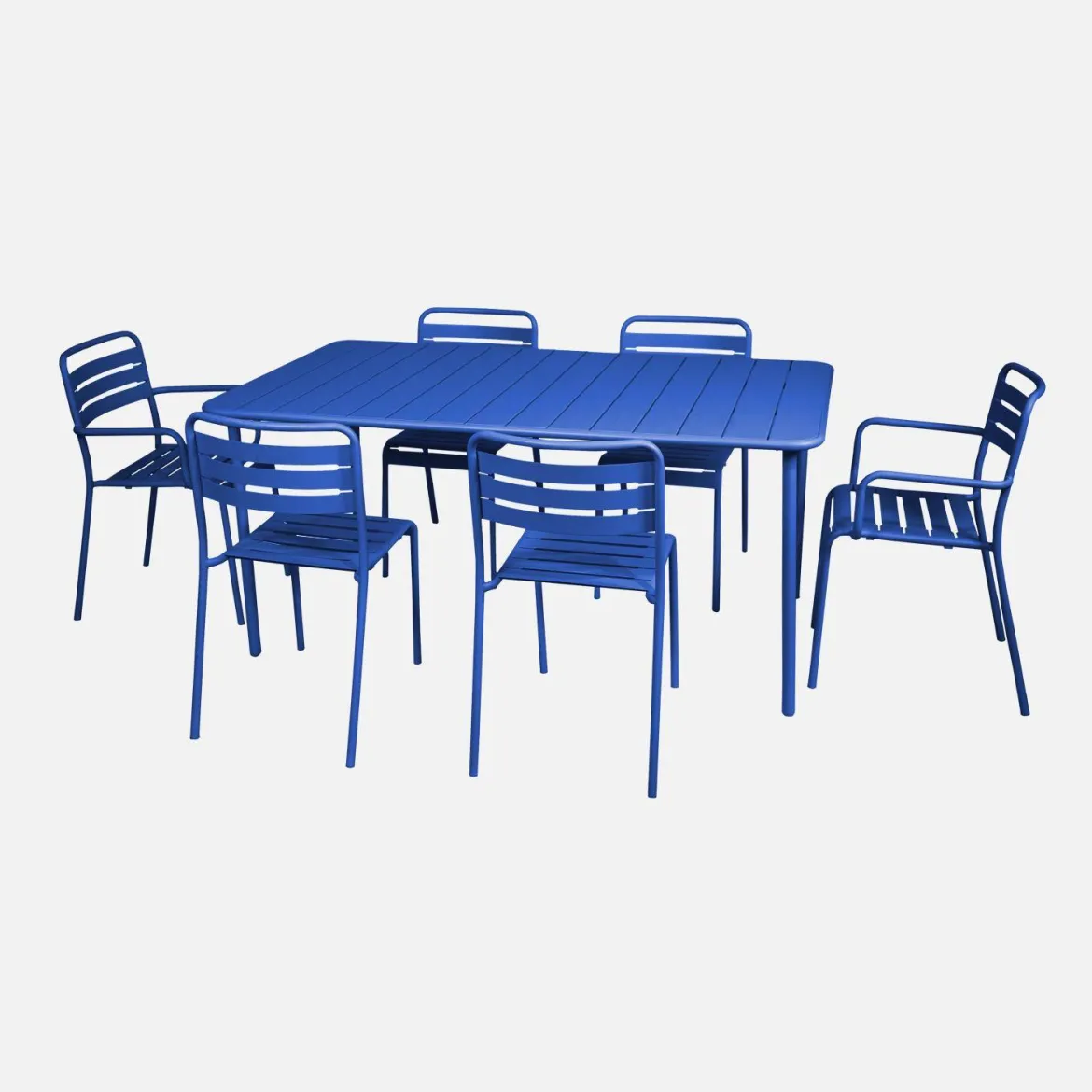 Tavolo da giardino in metallo 6-8 posti, 160cm