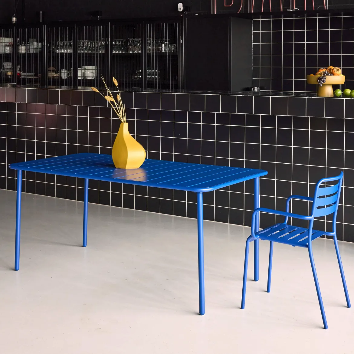 Tavolo da giardino in metallo 6-8 posti, 160cm