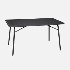 Tavolo da giardino pieghevole in metallo 6 posti, 140cm