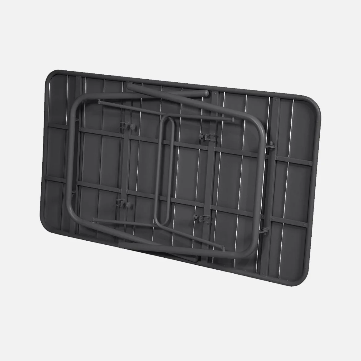 Tavolo da giardino pieghevole in metallo 6 posti, 140cm