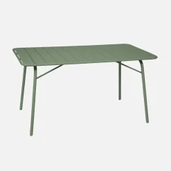 Tavolo da giardino pieghevole in metallo 6 posti, 140cm