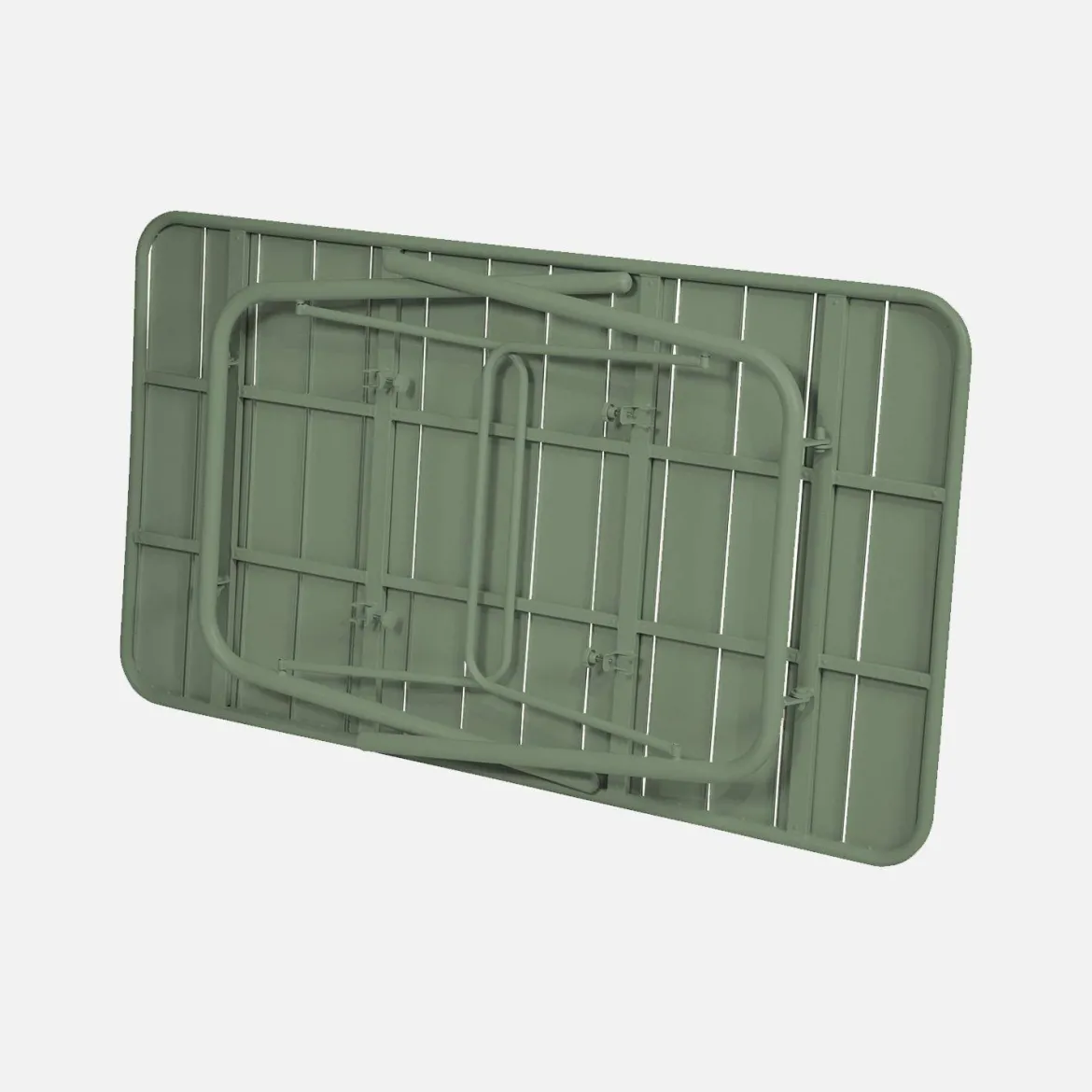 Tavolo da giardino pieghevole in metallo 6 posti, 140cm