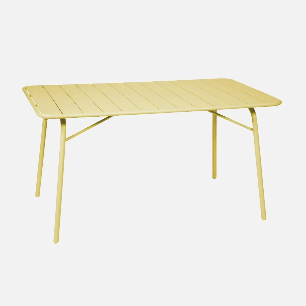 Tavolo da giardino pieghevole in metallo 6 posti, 140cm