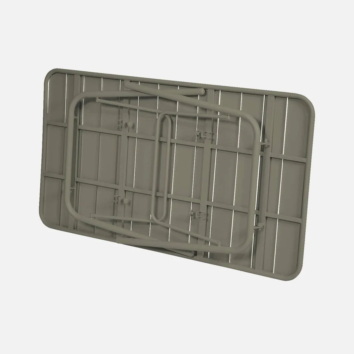 Tavolo da giardino pieghevole in metallo 6 posti, 140cm