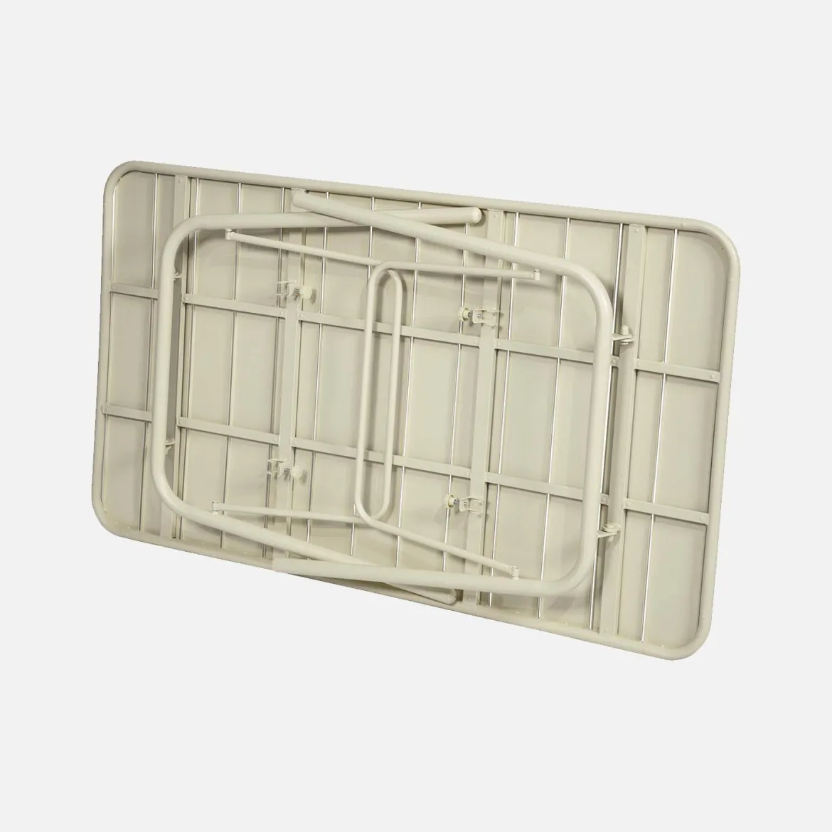 Tavolo da giardino pieghevole in metallo 6 posti, 140cm