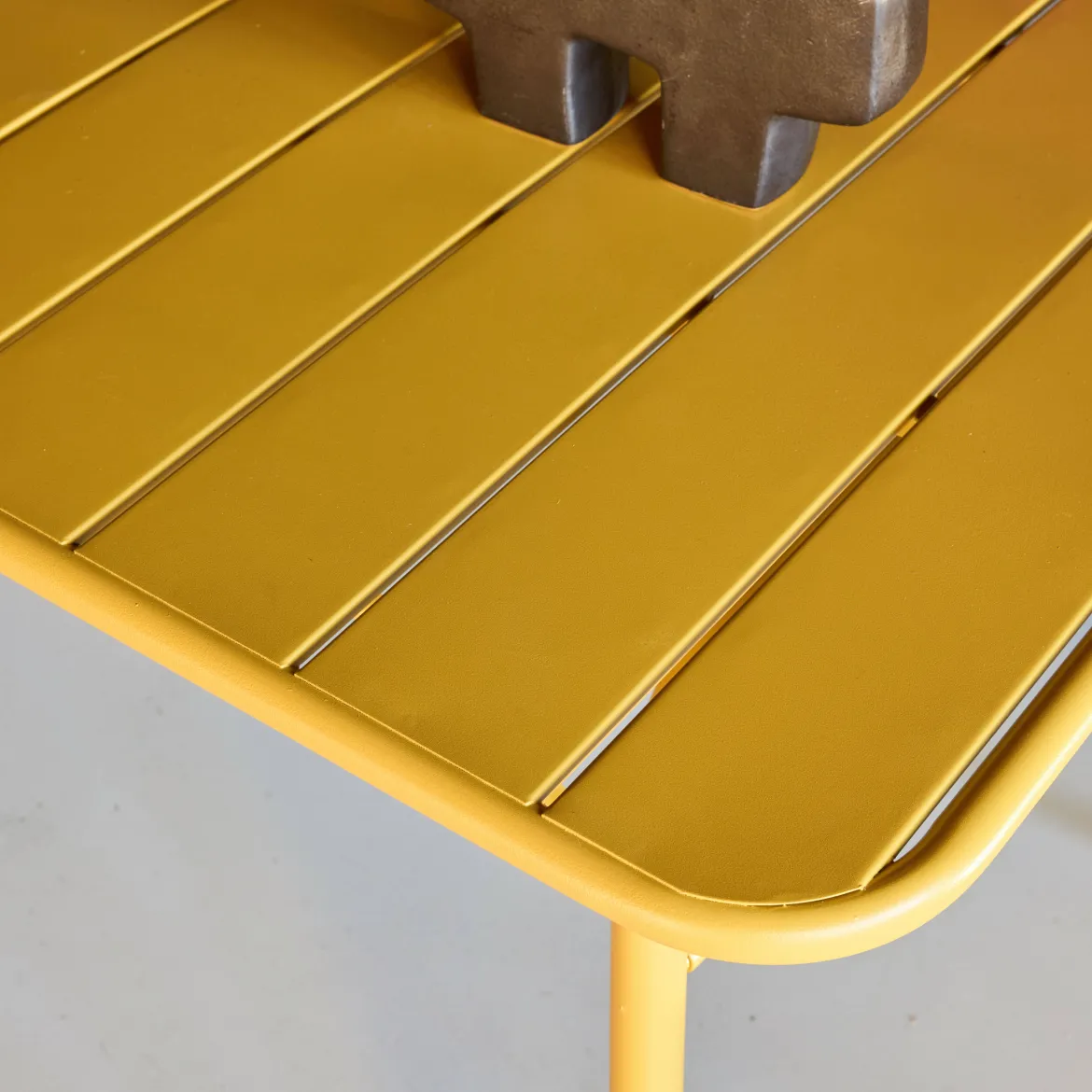 Tavolo da giardino pieghevole in metallo 6 posti, 140cm
