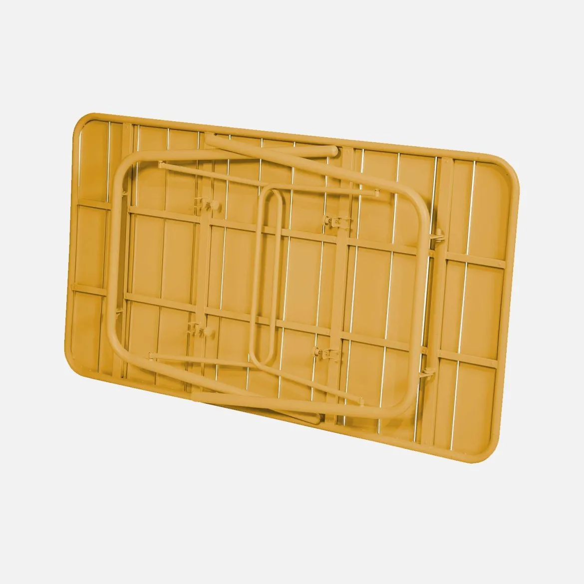 Tavolo da giardino pieghevole in metallo 6 posti, 140cm
