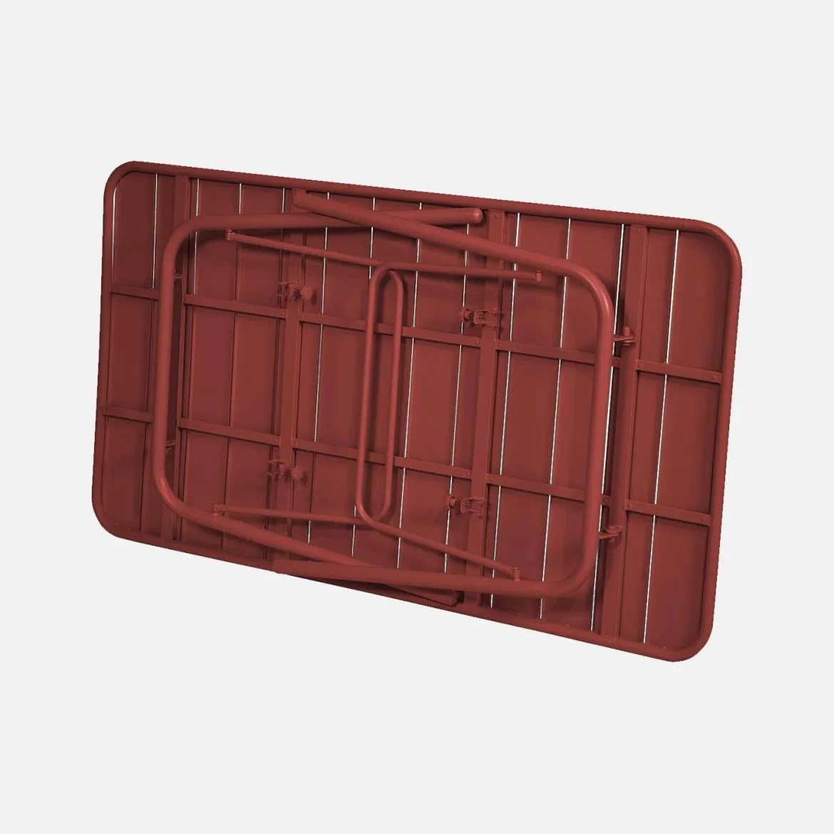 Tavolo da giardino pieghevole in metallo 6 posti, 140cm