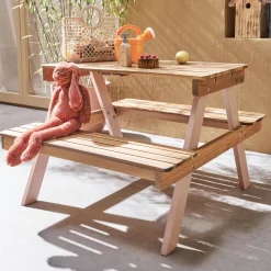 Tavolo da picnic in legno per bambini, 2 posti a sedere