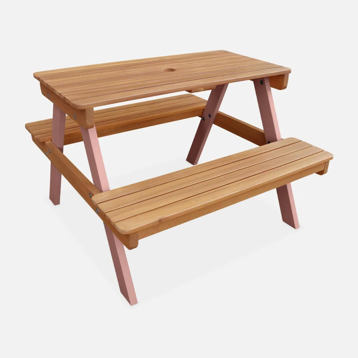 Tavolo da picnic in legno per bambini, 2 posti a sedere