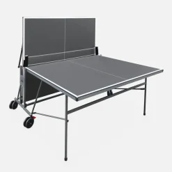 Tavolo da ping pong per interni piegabile con 2 racchette e 3 palline, 274cm