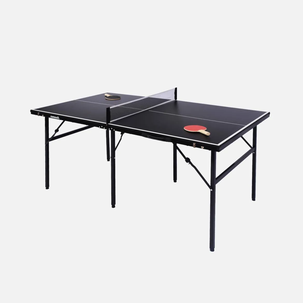 Tavolo da ping pong per interni con 2 racchette e 3 palline, 180cm
