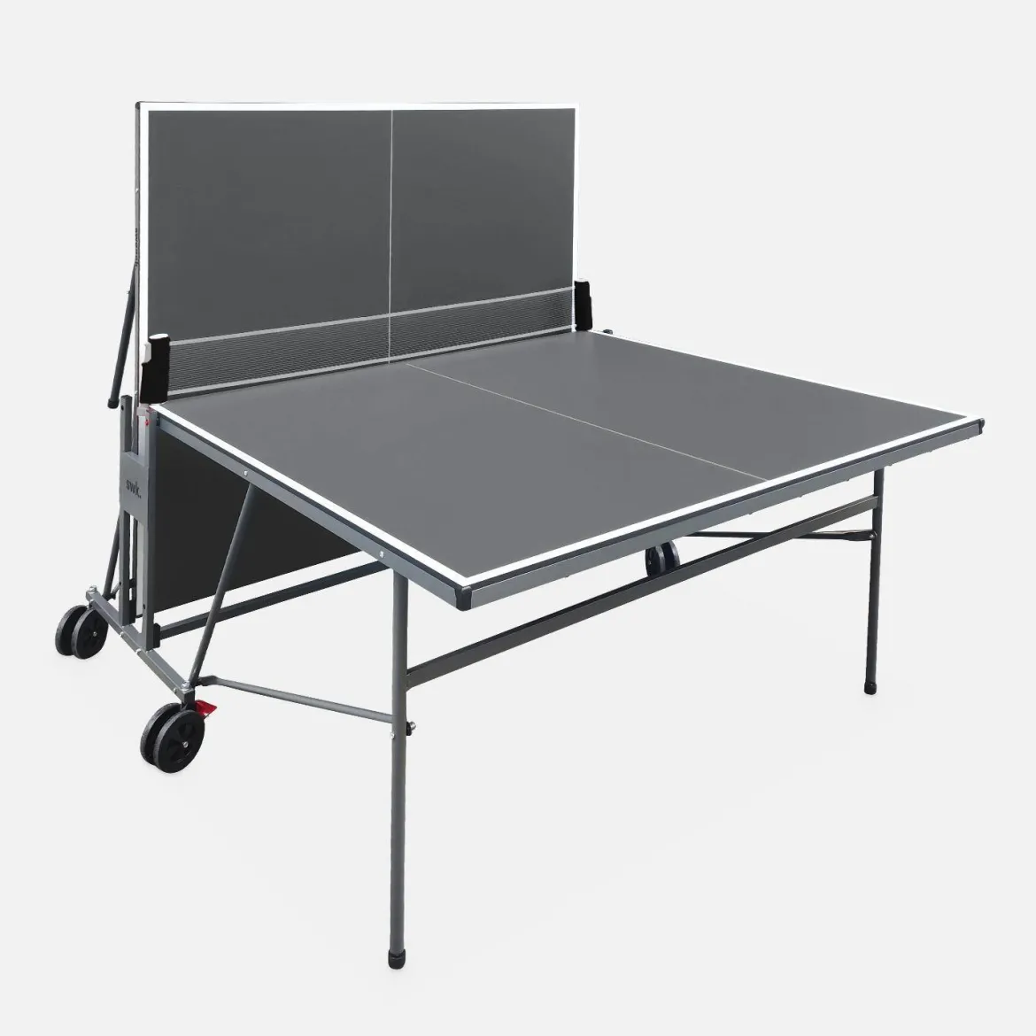 Tavolo da ping pong pieghevole da interno con 4 racchette e 6 palline, 274cm