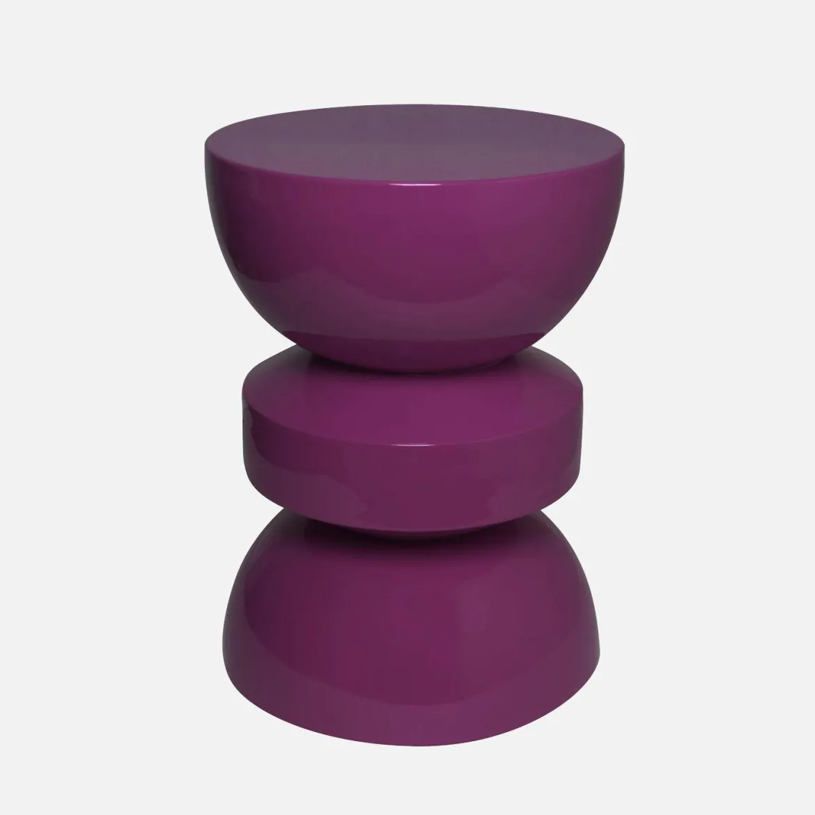 Tavolo d'appoggio in metallo effetto glassy, 44,5cm