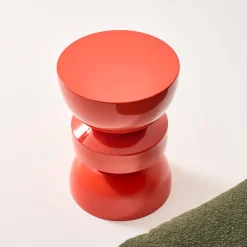 Tavolo d'appoggio in metallo effetto glassy, 44,5cm