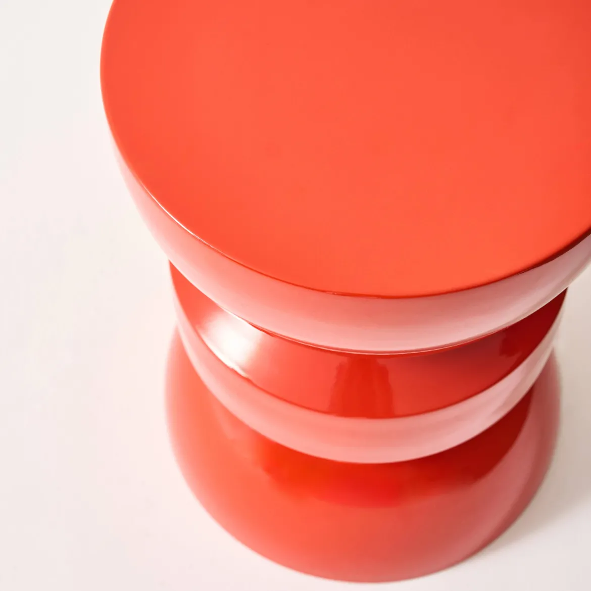 Tavolo d'appoggio in metallo effetto glassy, 44,5cm
