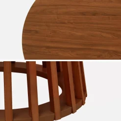 Tavolo da pranzo effetto legno, 4 posti a sedere