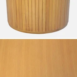 Tavolo da pranzo oblungo in legno di hevea e impiallacciatura di quercia, 6-8 posti