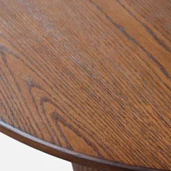Tavolo da pranzo ovale in legno di hevea e impiallacciatura di rovere 8 posti