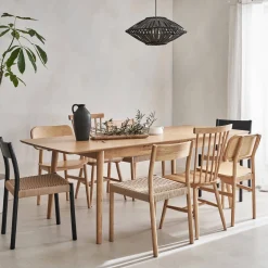 Tavolo da pranzo rettangolare allungabile, 6-8 posti