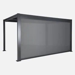 Tenda laterale avvolgibile alluminio e textilene per pergola, 4m
