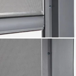 Tenda laterale avvolgibile alluminio e textilene per pergola, 4m