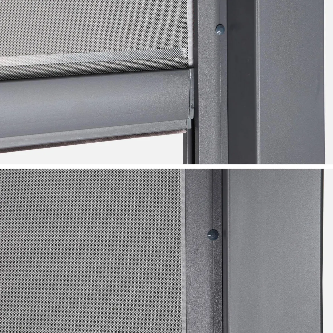 Tenda laterale avvolgibile alluminio e textilene per pergola, 3m