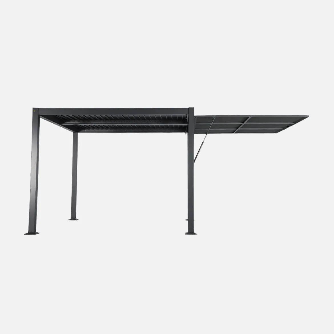 Tenda laterale retrattile in alluminio e textilene per pergola bioclimatica, 3m