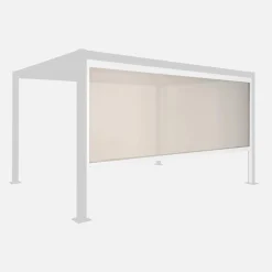 Tenda laterale avvolgibile alluminio e textilene per pergola, 4m