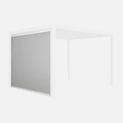 Tenda laterale avvolgibile alluminio e textilene per pergola, 3m