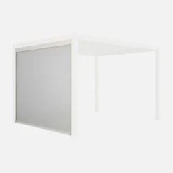 Tenda laterale avvolgibile alluminio e textilene per pergola, 3m