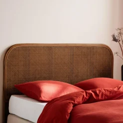 Testata in rattan scuro e canna da zucchero