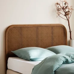 Testata in rattan scuro e canna da zucchero