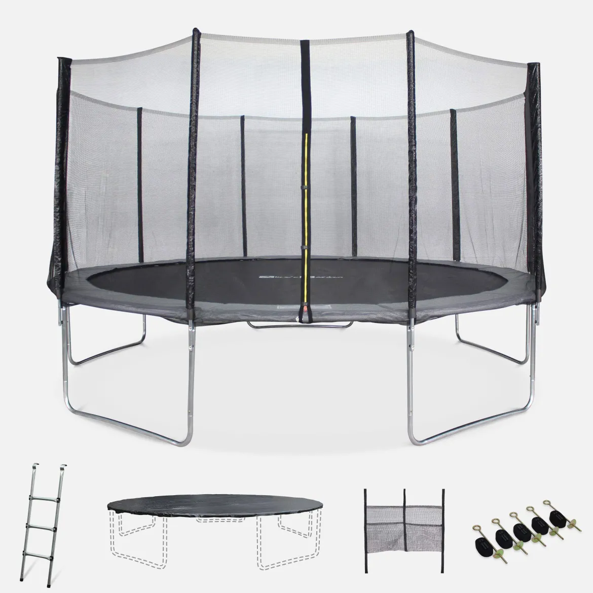 Trampolino 460cm con pacchetto di accessori