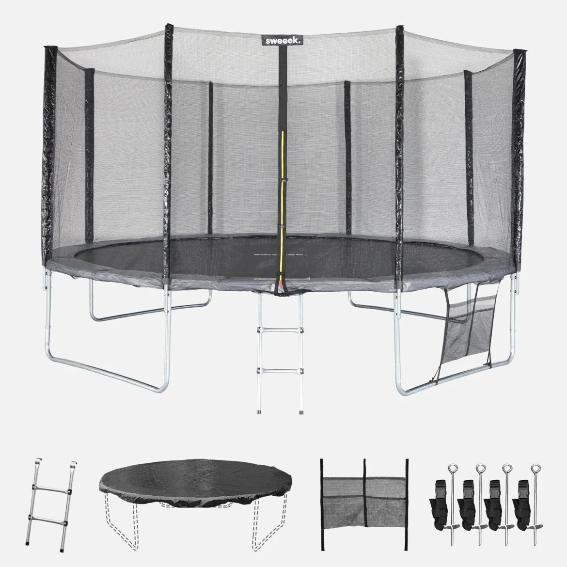 Trampolino 430cm con pacchetto di accessori