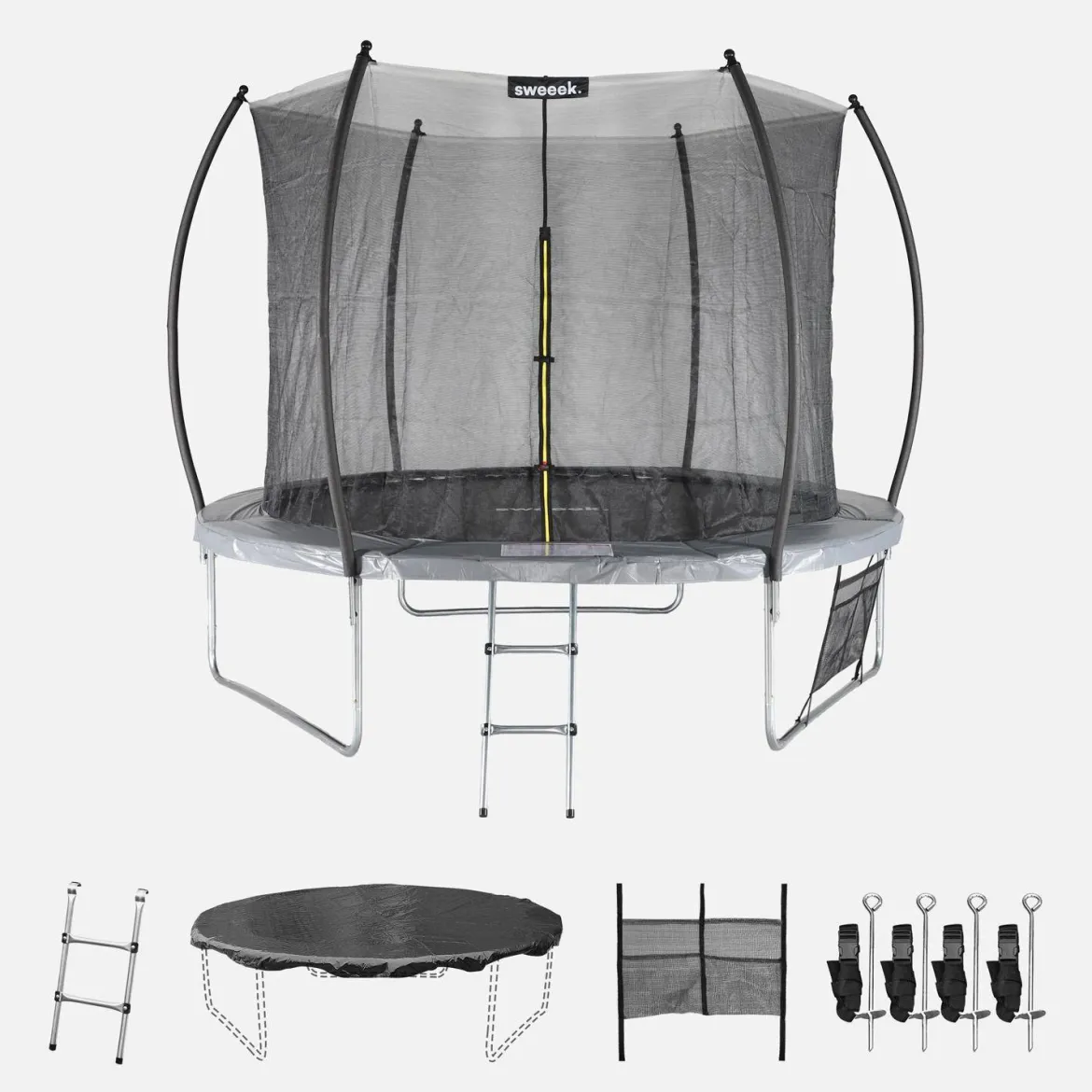 Trampolino 305cm con rete interna e pacco di accessori